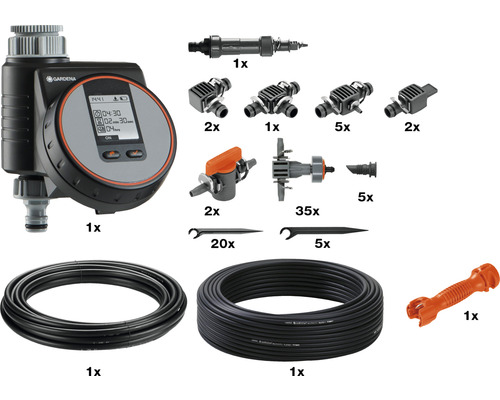Gardena Micro-Drip-System Starter Set Pflanztöpfe M mit Bewässerungssteuerung