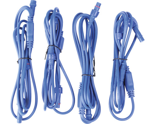 Y-Anschlussskabel ALBERTS Soledra 1,5 m IP 68, 0,50m², 4 Stück Mehrere blaue Stromkabel mit Verbindungsstücken