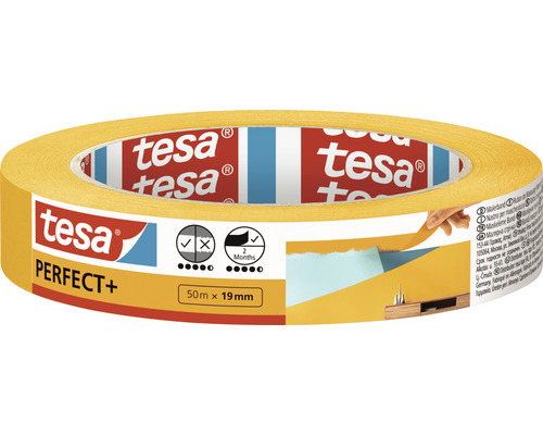 tesa Malerband Perfect+ gelb 50 m x 19 mm
