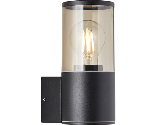 Wandleuchte mit transparentem Zylinder und Leuchtmittel