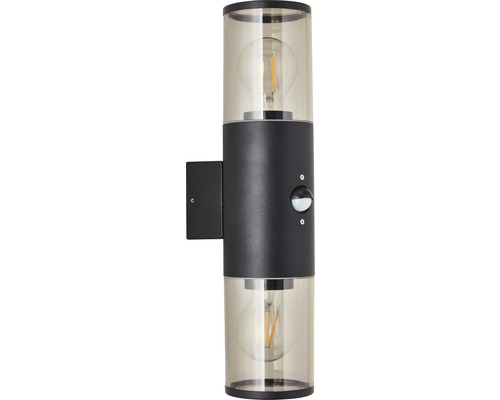 Auraglow RF LED Außenwandleuchte – Farbwechsel, Double Up & Down, Silber, Mit Fernbedienung