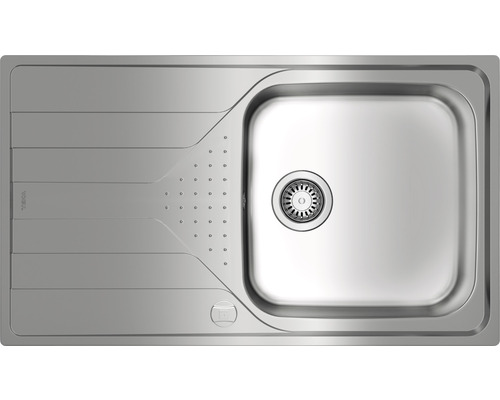 Spüle TEKA UNIVERSE 860 x 500 mm edelstahl seidenglanz 115110027 1 Spülbecken Becken rechts mit Tropffläche