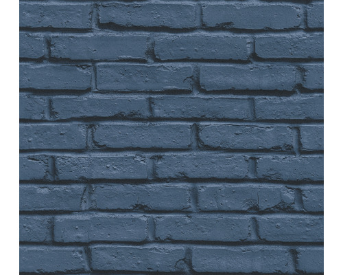 Vliestapete 35856-1 Attractive Mauerstein blau Blaue Backsteinmauer als Hintergrund