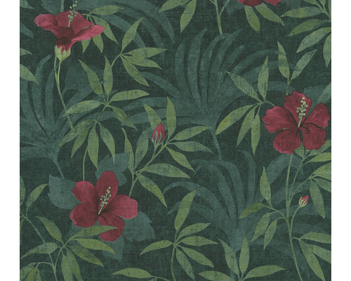 Vliestapete 38028-1 Cuba Floral grün rot
