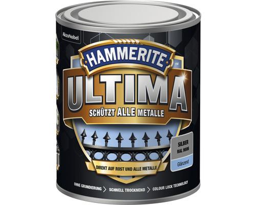 HAMMERITE Metallschutzlack Ultima SILBER RAL 9006 silber glänzend 750 ml