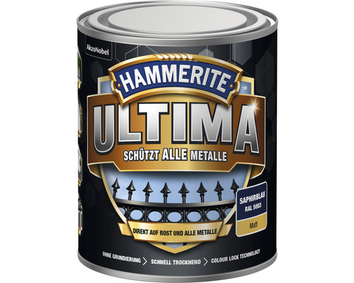 HAMMERITE Metallschutzlack Ultima RAL5003 saphirblau matt 750 ml