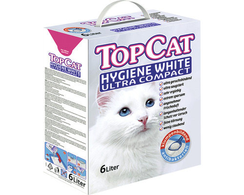 Katzenstreu Top Cat Hygiene White Ultra Compact feinklumpend 6 l