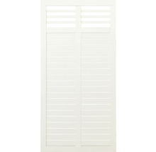 Weißes Drehflügelfenster mit Lamellen