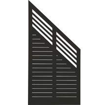 Dekorplatte mit horizontalen und diagonalen Schlitzen zur Dekoration und als Sichtschutz
