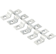 Sechs Metallbügel zur Befestigung