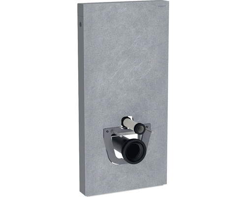 Geberit Monolith Plus Sanitärmodul für WC 101 cm Schieferoptik Seitenverkleidung Aluminium schwarzchrom mit Geruchsabsaugung und Orientierungslicht 131.222.00.5