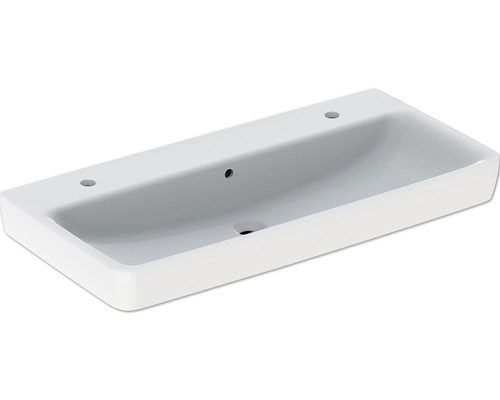 GEBERIT Doppel-Aufsatzwaschbecken Renova Plan 100 cm weiß 501932001 Keramik Waschbecken für das Badezimmer