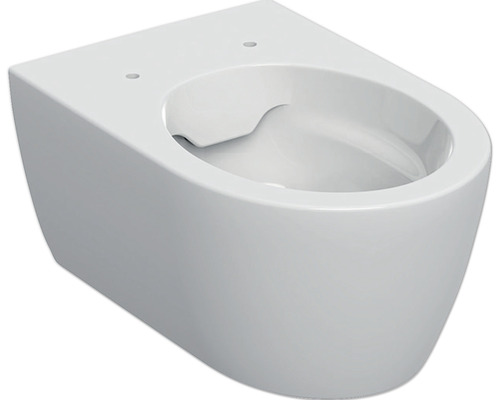 Wand-WC GEBERIT iCon Tiefspüler ohne Spülrand weiß KeraTect® Spezialglasur ohne WC-Sitz 501661008