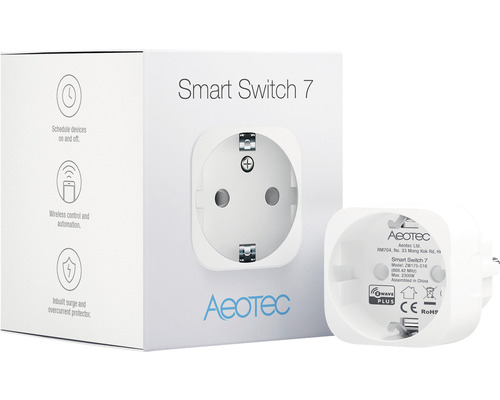 Aeotec Smart Switch 7 mit Zeitplanfunktion, drahtloser Steuerung und Überspannungsschutz