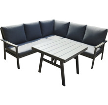 Gartenlounge-Set mit Ecksofa und Tisch