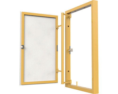 Geöffnete Revisionsklappe mit Drehverschluss