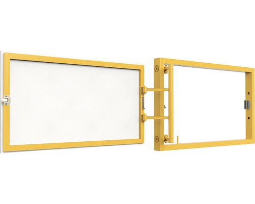 Gelbe Innentür zum Mauereinbau