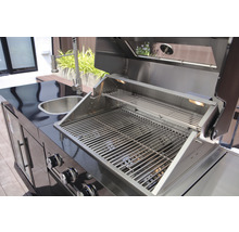 Outdoorküche Buschbeck Cambridge mit 4 Hauptbrenner, Heckbrenner, Seitenbrenner, Spüle und Kühlschrank