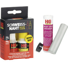 Schweissnaht aus der Flasche und Universal Epoxystift von HG Power Glue