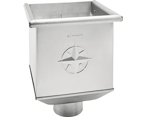 Zambelli Wasserfangkasten Titanzink quadratisch NW 100 220 mm x 220 mm x 330 mm