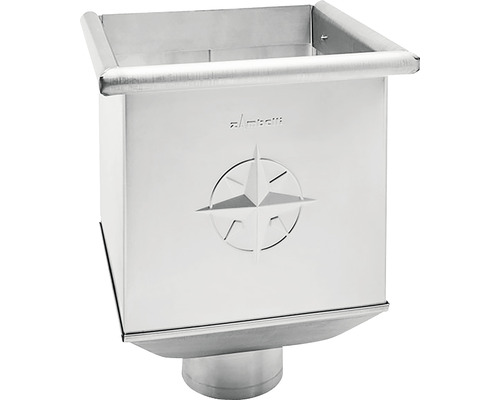 Zambelli Wasserfangkasten Titanzink quadratisch NW 80 220 x 220 x 330 mm