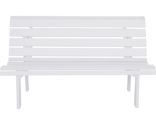 Gartenbank SenS-Line garden furniture Bella 150 x 70 x 87 cm Holz weiß lackiert Weiße Gartenbank aus Holz mit Latten