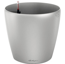 Pflanzkübel Lechuza Classico Premium 60 Kunststoff Ø 60 cm H 55,5 cm silber inkl. Erdbewässerungsystem, Substrat, Wasserstandsanzeiger