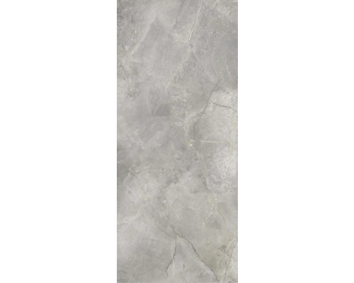 Graue Keramikfliese mit Marmoroptik.