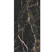 Feinsteinzeug Wand- und Bodenfliese Marquina 119,7 x 59,7 x 0,8 cm gold poliert rektifiziert-thumb-3