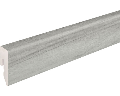 Sockelleiste PVC KU048L Stein Medina grau 2400 x 38,5 x 15 mm Sockelleiste mit Holzdekor