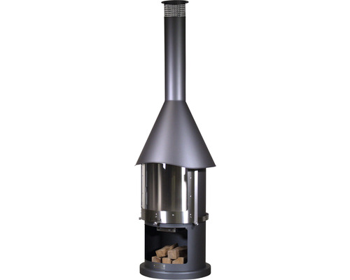 Gartengrillkamin mit Holz