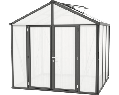 Gewächshaus mit Aluminiumrahmen und Doppelpendeltür
