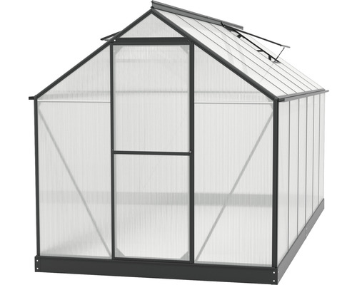 Gewächshaus mit Polycarbonatplatten und Dachfenster