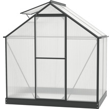 Gewächshaus mit Polycarbonatplatten und Dachfenster