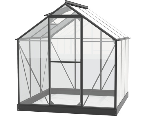 Gewächshaus mit Aluminiumrahmen und transparenten Scheiben