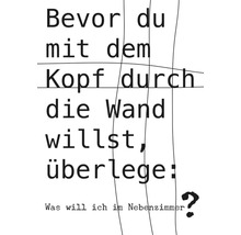 Postkarte Mit dem Kopf durch die Wand… 10,5x14,8 cm