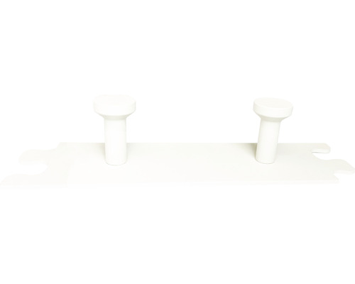 Garderobenhaken mit zwei Haken zur Wandmontage