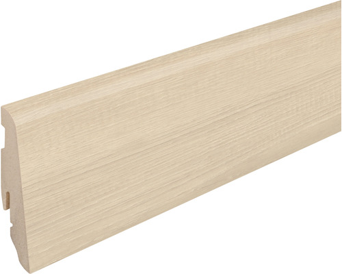Sockelleiste Eiche Kashmir beige FU60L 19x58x2400 mm Sockelleiste mit Holzstruktur