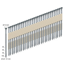 Magazinnägel mit den Maßen 7,4 mm Kopfdurchmesser und 2,8 bis 3,1 mm Schaftdurchmesser