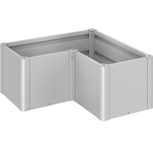 Hochbeet klassisch Biohort Pflanzbeet Belvedere Mini Gr. L100 102 x 102 x 45 cm silber