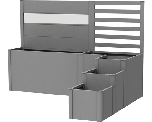 Hochbeet klassisch biohort DaVinci Version 2 Metall 250 x 201 x 168 cm quarzgrau-metallic Hochbeet klassisch biohort DaVinci Version 2 Metall 250 x 201 x 168 cm quarzgrau-metallic