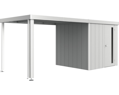 Seitendach Biohort zu Gartenhaus Neo Gr. 2A/2B/2C/2D 300 cm silber-metallic Geräteschuppen mit Unterstand für Gartengeräte und Fahrräder