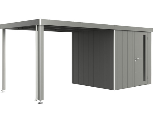 Seitendach Biohort zu Gartenhaus Neo Gr. 2A/2B/2C/2D 300 cm quarzgrau-metallic Carport mit Geräteraum