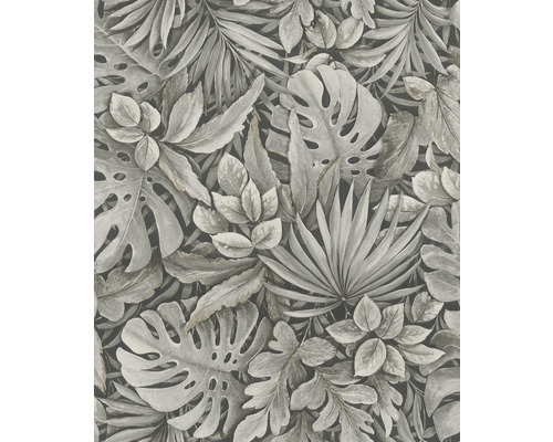 Vliestapete 33305 Botanica Blätter grau braun Tapete mit Blattmuster