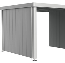 Überdachter Stellplatz aus Aluminium mit Lamellenwand