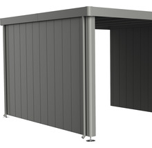 Moderne Terrassenüberdachung aus Aluminium mit Seitenwand