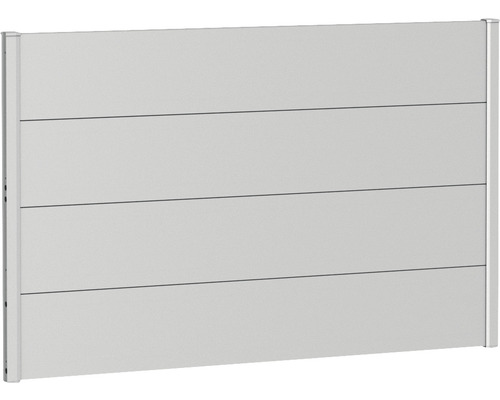 Zaunelement Aluminium Biohort 150 x 90 cm silber-metallic Gartenzaun Element mit horizontalen Paneelen