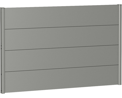 Zaunelement Aluminium Biohort 150 x 90 cm quarzgrau-metallic Sichtschutzzaun aus Paneelen