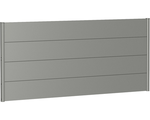 Zaunelement Aluminium Biohort 200 x 90 cm quarzgrau-metallic Zaunelement aus Aluminium mit horizontalen Paneelen