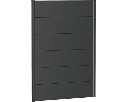 Zaunelement Aluminium Biohort 100 x 135 cm dunkelgrau-metallic Gartenzaun Element aus Aluminium